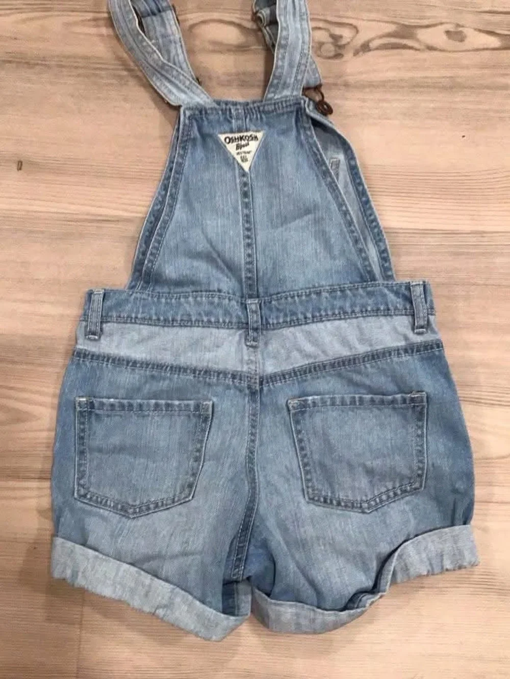 OshKosh B'gosh Light Blue Denim Short Overalls